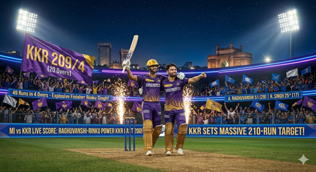 MI vs KKR Live Score